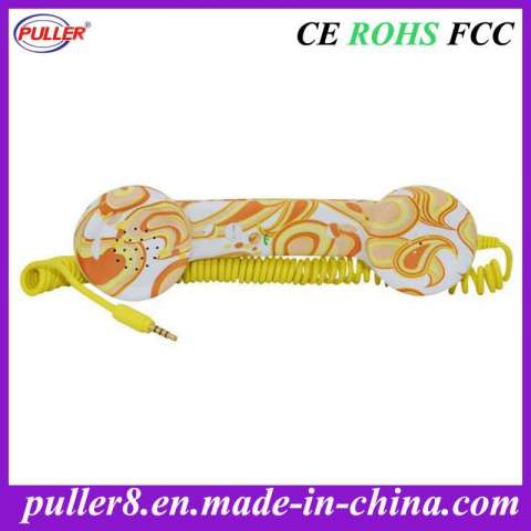 Corded Retro Classic Telephone Handset for Mobile Phone with Rubber Paint